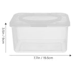 Flushable Wipes Dispenser 2pcs Clear Plastic Baby Wipes Dispenser Portable Refillable Tissue Box On- The- Go Baby Wipes Holder for Outdoor Travel Wipe Warmer