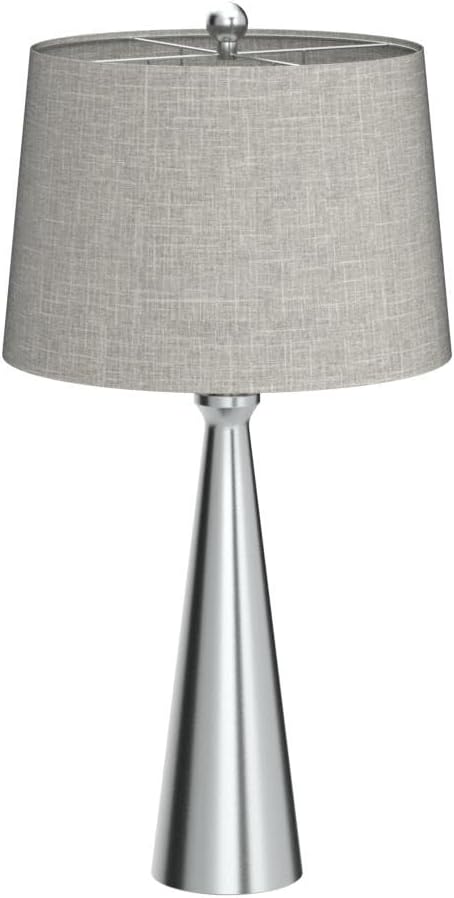 Oneach 25.75" Table Lamps Set of 2 for Living Room Bedroom, Bedside Lamp 3-Way Dimmable Touch Control, Modern Silver Nightstand Light Fabric Shade Vintage Accent Style