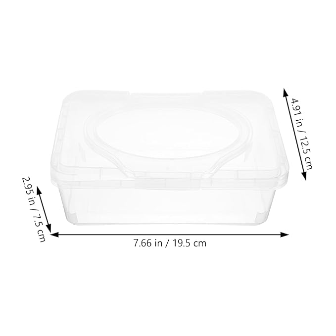 2Pcs Wipes Dispenser Case with Lid Wipes Holder for Tissue Storage Box Organizer Refillable Napkin Box for Home and Travel