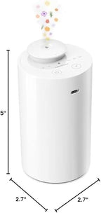Waterless Diffuser for Essential Oil, Battery Operated Nebulizer, 0.7 Fl.Oz./ 20mL Capacity, Mini Scent Air Machine, 3 Countdown Timers & 3 Mist Levels for Home, Room, Car, Office - AN6 White