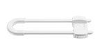 (3 pack white) 4 button Cabinet Locks, U-Shaped Proofing Drawers Safety Child Locks Adjustable, for Wardrobe,Kitchen,Bathroom,Drawer,Fridge,Cupboard Doors Knobs & Handles