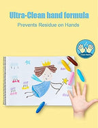 YPLUS Peanut Crayons for Kids, 12 Pastel Colors Washable Toddler Crayons, Non-Toxic Baby Crayons for Ages 2-4, 1-3, 4-8, Coloring Art Supplies