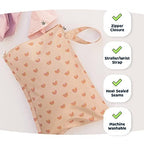 Tiny Twinkle Mess-Proof Waterproof Wet Dry Bag | 2-Pack Reusable Wet Bags for Swimsuits & Baby Clothes | Leakproof Wet Bag for Travel & Diaper Changes for Baby (Shine)