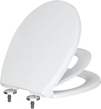 R&T Round Toilet Seat with Built in Potty Training Seat, Slow Close Toddler Seat Fits both Adult and Child, Easy To Install & Clean