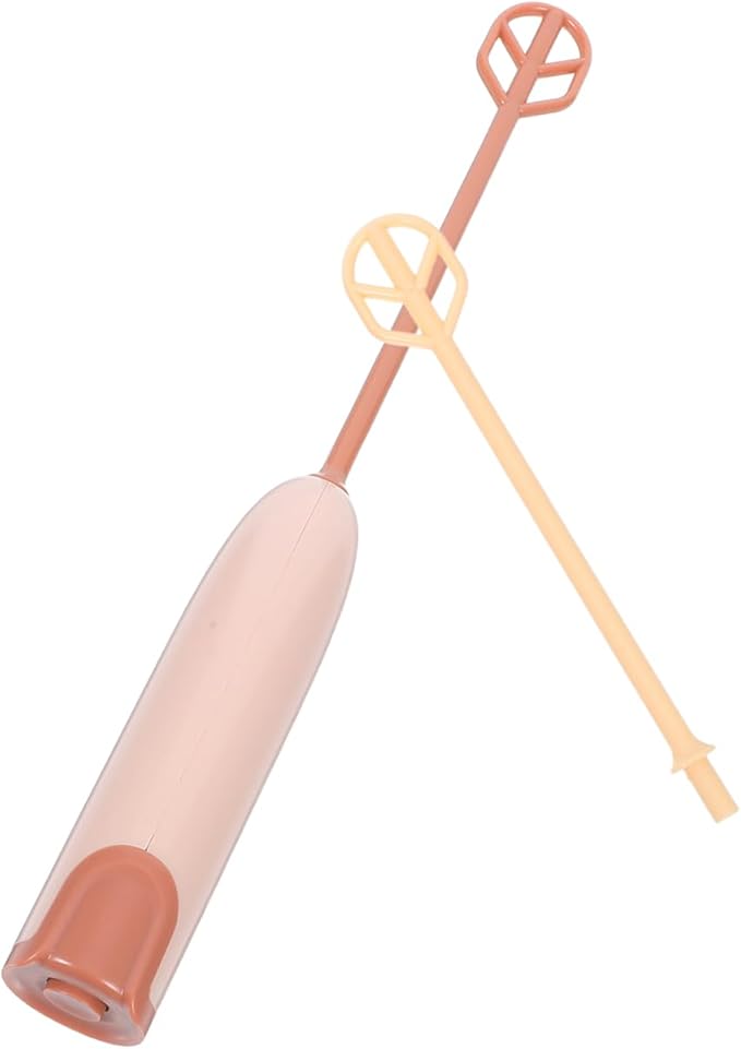 Handheld Electric Mixer Small Portable Drink Infant Milk Powder Mixer with 2 Stirring Sticks