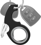 Black Keychain Spinner Fidget Ring Toy,Keychain Spinner Fidget Ring Metal Key Chain Spinner Fidget Ring Type Toy for Man Women and Kids Fidget Spinners