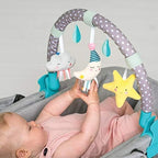 Taf Toys Activity Arch Ideal for Infant & Toddlers, Fits Stroller & Pram. with Fascinating Toys, Stimulates Baby’s Senses and Motor Skills Development. Mini Moon Arch