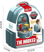 Kids Pretend Play Tool Box Set – Construction Role Play Backpack Toy for Boys & Girls, Little Handyman DIY Tools Playset for Children, Parent-Child Interactive Play (Tools Box)