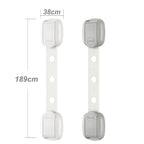 Child Safety Strap Locks (3 Pack) Baby Locks for Cabinets and Drawers, Toilet, Fridge & More. Adhesive Pads. Easy Installation, No Drilling Required, White/Gray (Gray, 3 pcs (Pack of 1))