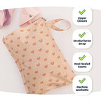 Tiny Twinkle Mess-Proof Waterproof Wet Dry Bag | 2-Pack Reusable Wet Bags for Swimsuits & Baby Clothes | Leakproof Wet Bag for Travel & Diaper Changes for Baby (Sweet Treat)