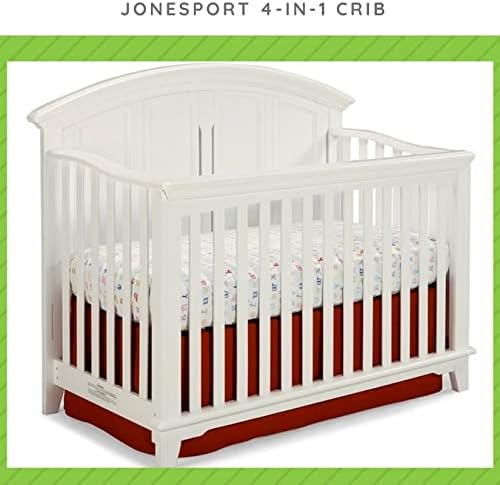 Full-Size Conversion Kit Bed Rails for Westwood Design Convertible Cribs - Solid Wood Rail - Toddler and Adult Bed Rail for Full-Size Beds - Essential Nursery and Baby Furniture (White, Option 2)