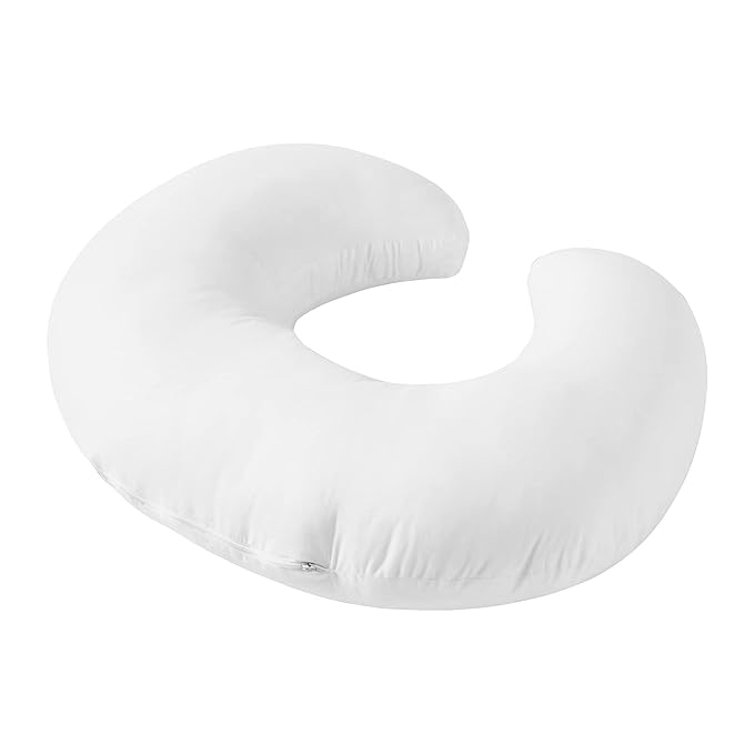 Nursing Pillow and Positioner, Breastfeeding, Bottle Feeding, Baby Sitting Support, Tummy Time Support for Baby Boys and Girls, Propping Baby Pillow (Naked Pillow)