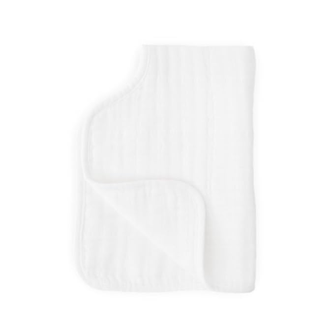 Little Unicorn Ultra-Absorbent Premium Burp Cloth | Soft on Baby's Skin | Larger Size | Ergonomic Design (White)