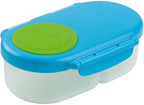 b.box Snack Box Reusable Snack Containers with Lids 2 compartments, Bento Box for kids and toddlers, Leakproof Lunch Box, BPA free and Dishwasher Safe Snack Container (Ocean Breeze, 1 3/4 Cup)