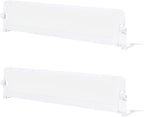 HONEY JOY Bed Rail for Toddlers, Extra Long, Foldable Portable Swing Down Safety Bed Guard Rail, Toddler Bed Rails for Crib, King Queen Full Twin Size Bed Mattress (White, 2 Pack, 71 Inch)