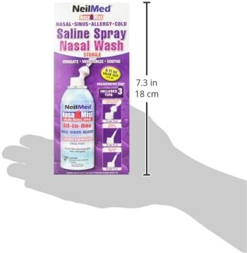 NeilMed NasaMist All in One Multi Purpose Saline Spray, 6.3 Fl Oz