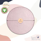 Byrd & Blume Round Baby Play Mat, Organic Cotton Soft Padded Nursery Floor Mat, Safe Hypoallergenic Baby Mat, Reversible, Foldable, Portable Infant Tummy Time Mat Fits Tents & Playpens (40"x40") Pink