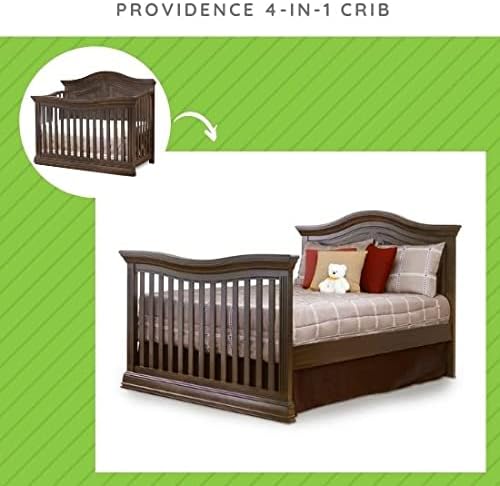 Full-Size Conversion Kit Bed Rails for Sorelle Convertible Cribs - Solid Wood Rail - Toddler and Adult Bed Rail for Full-Size Beds - Essential Nursery & Baby Furniture (Model #215, Chocolate)