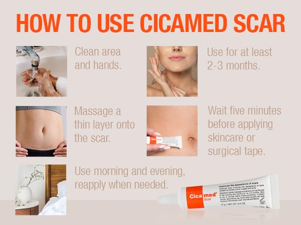 Silicone Scar Gel - Works with Tape - Advanced Cream for Surgical Scars, C-Section, Burns, Keloids, and Acne Marks - 0.5 oz (15g)