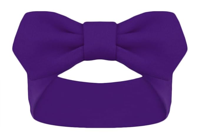 Creative Knitwear James Madison Dukes Infant Girls Purple Solid Hair Knot Headband Embroidered Logo - Size Newborn - 4T