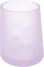 Olababy First Cup | Clear Sense 100% Silicone Infant Trainer Cup | 2oz Medicine Cup for Newborn | Non-Slip & Sloping Design for Tiny Hands & Baby Led Weaning (Lilac, 1 Cup)