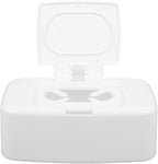Wipes Dispenser Wipes Container Plastic Wet and Dry Tissue Box Simple Button-Type for Bathroom Home Office 6.68 x 2.36 x 4.13Inch