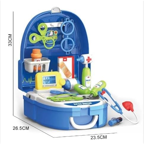 Kids Doctor Pretend Play Medical Kit – Nurse & Doctor Role Play Set with Stethoscope and Accessories, Portable Backpack Storage for Boys & Girls Ages 3+ (Little Nurse/Doctor)