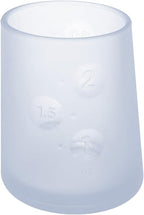 Olababy First Cup | Clear Sense 100% Silicone Infant Trainer Cup | 2oz Medicine Cup for Newborn | Non-Slip & Sloping Design for Tiny Hands & Baby Led Weaning (Blueberry, 1 Cup)