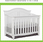 Full-Size Conversion Kit Bed Rails for Westwood Design Convertible Cribs - Solid Wood Rail - Toddler and Adult Bed Rail for Full-Size Beds - Essential Nursery and Baby Furniture (White, Option 2)