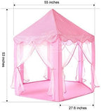 Monobeach Princess Tent Girls Large Playhouse Kids Castle Play Tent with Star Lights Toy for Children Indoor and Outdoor Games, 55'' x 53'' (DxH)