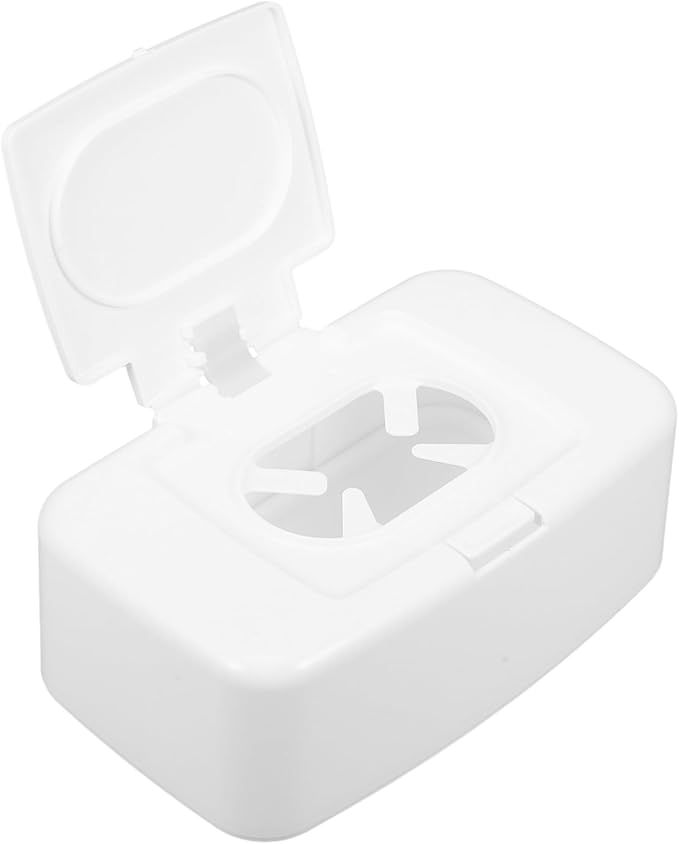 Plastic Wipe Storage Box with Lid Refillable Wipes Dispenser for Baby and Adult Use Portable Holder for Living Room Kitchen Bathroom Bedroom