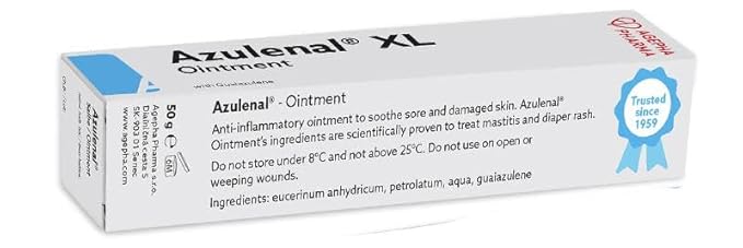 Ointment with Guaiazulene | Ointment for Diaper Rashes Itches Cuts & Sore Nipples | Suitable for Use for Babies and Nursing Mothers | Made in Europe (1 x 50 g)