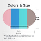 Silicone Placemat for Baby, Silicone Baby Toddlers Non-Slip Tablemats Stain Resistant Anti-Skid Reusable Dishwasher Safe Table Mats, Portable Food Mat Travel (2Pack, Gary)