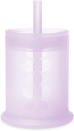 Olababy Silicone Training Cup with Straw Lid | Babies Water Drinking Cup | 6+ Mo Infant To 12-18 Months Toddler | Sippy Cup For Kids & Smoothie Cup | Baby Led Weaning (Lilac, 5 oz)