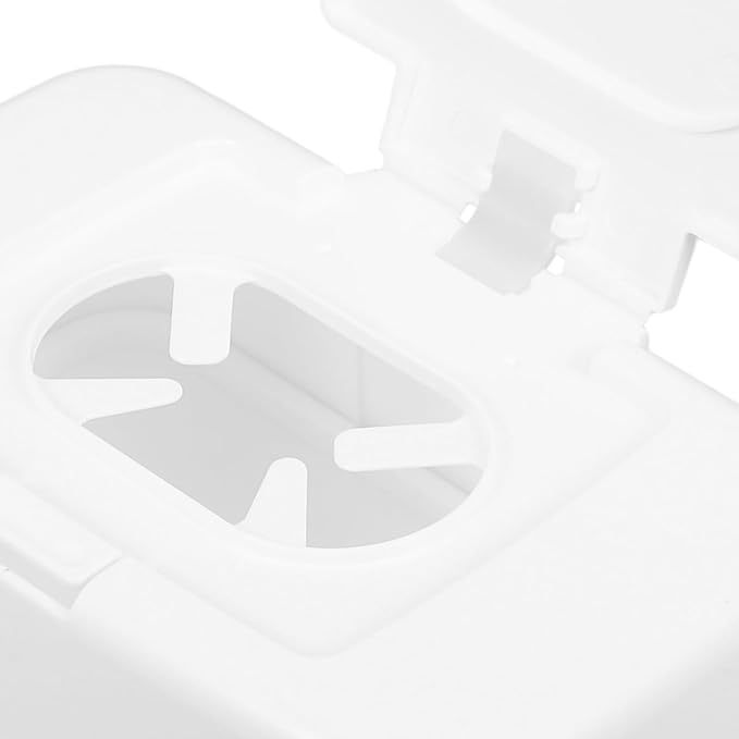 Wipes Dispenser Wipes Container Plastic Wet and Dry Tissue Box Simple Button-Type for Bathroom Home Office 6.68 x 2.36 x 4.13Inch