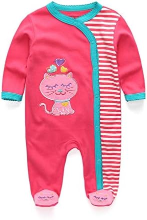 Kiddiezoom Baby and Toddler Boys'Snug Fit Footed One-Piece Romper Jumpsuit Cotton Cotton Footed Outfit