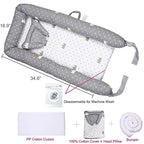 Lounger for Newborn, Newborn Lounger for 0-24 Months, Breathable & Portable Infant Nest - Soft Infant Floor Seat Cover for Travel (Crown)