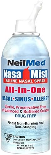 NeilMed NasaMist All in One Multi Purpose Saline Spray, 6.3 Fl Oz