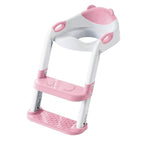 Toilet Potty Training Seat with Step Stool Ladder, SKYROKU Toddler Potty Seat for Kids and Toddler Boys Girls, Splash Guard and Safety Handles(Hot Pink)