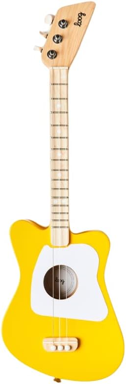 Loog Mini Acoustic kids Guitar for Beginners 3-strings Ages 3+ Learning app and lessons included