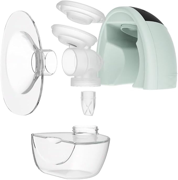 Zomee Fit Wearable Breast Pump, Hands Free Pumping, Portable, Ultra-Low Noise, Double Electric Breast Pump - Holds 6 oz - Wireless Breastpump 2+ Hours of Battery, Leak Proof Anti Backflow System