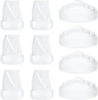 10PCS M5 Breast Pump Replacement Parts, 6pcs Silicone Duckbill Valve & 4pcs Silicone Diaphragm Compatible with Momcozy M5 Wearable Breastpump, Mom Cozy Breastfeeding Essential Accessories