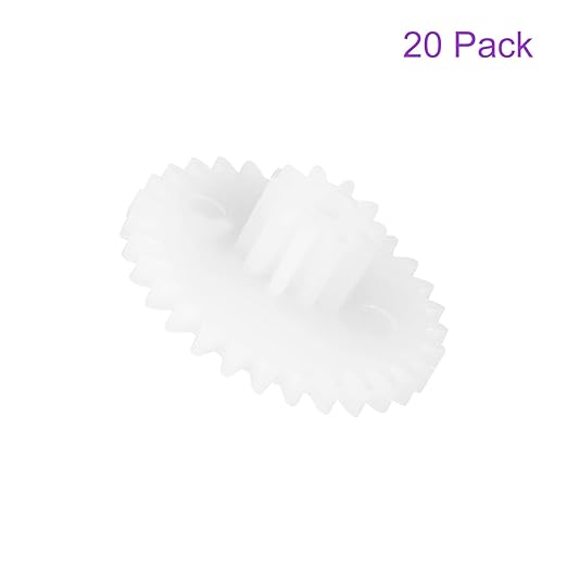 DMiotech 20 Pack 30 Teeth Plastic Gears Model 30102B Reduction Gear Plastic Worm Gears for DIY Cars, Robots, Model Making