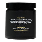 Organic Whipped Beef Tallow Balm - Unscented Grass Fed Tallow Moisturizer for Face, Body & Lips - Cream with Manuka Honey, Shea Butter & 9 Nourishing Ingredients - Made in USA - 4oz