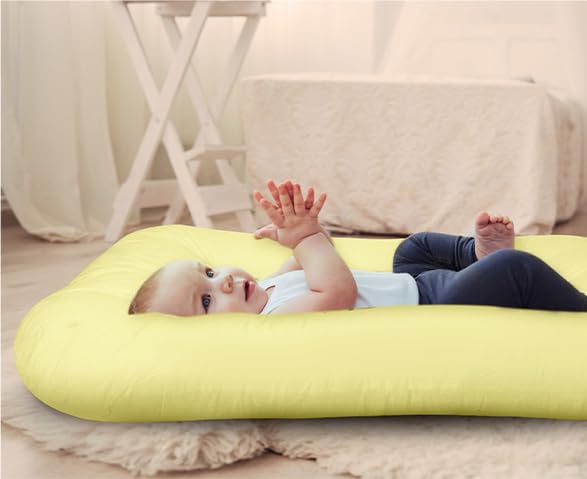 Baby Lounger for Newborn 0-18 Months, Bionic Design Infant Floor Seats & Loungers for Home and Travel, Soft Organic Cotton Baby Lounger, Newborn Babies Shower Gifts