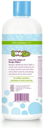 Boogie Kids Botanical Bubble Bath, Soothing Vapor, Made with Plant and Oat Extracts, Natual Essential Oils, Mint Eucalyptus, 18 oz (Pack of 2)