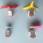 Electric DC Motor Kit, 6 Set 131 PCS Small Motors Kit, with 85 Plastic Gears Kit, Shaft Propeller, Plastic Wheels, 2 x AA Battery Holder, STEM Engineering Set for DIY Science Projects