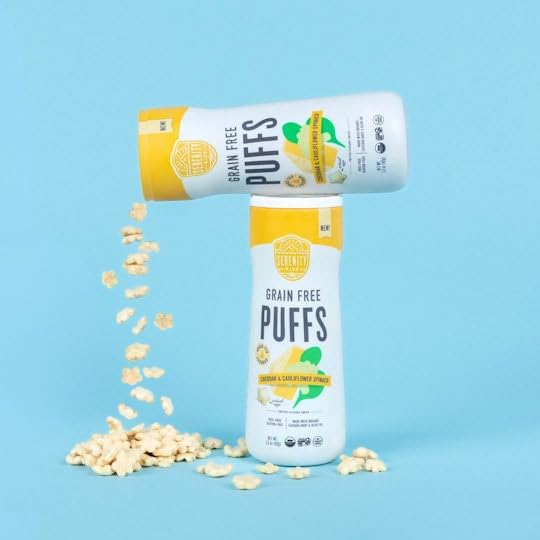 Serenity Kids 6+ Month Baby Food Puffs - White Cheddar & Cauliflower - Grain-Free, Gluten-Free & Allergen-Free - Organic Puffs for Baby - Cassava, Veggies & Herbs - 1.5 Oz, 6-Pack