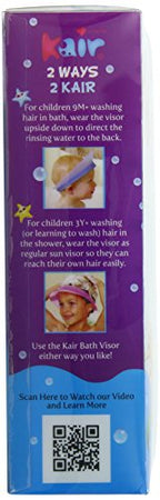 Kair Bath Visor for Babies, Silicone Air Cushioned Shower Cap for kids, Shower Water Guard for Baby bath and Toddler Bath (Head Circumference Greater Than 15 Inches)