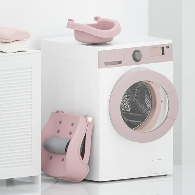 Adjustable Children Shampoo Chair for 3-10 Year Old Bathing Seat Tub Collapsible with Prevent Wet Clothes Design